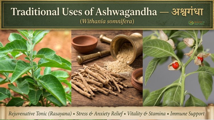 Common Plants & Their Traditional Uses: Tulsi, Aloe Vera, Ashwagandha, Pippali & Tamalpatra